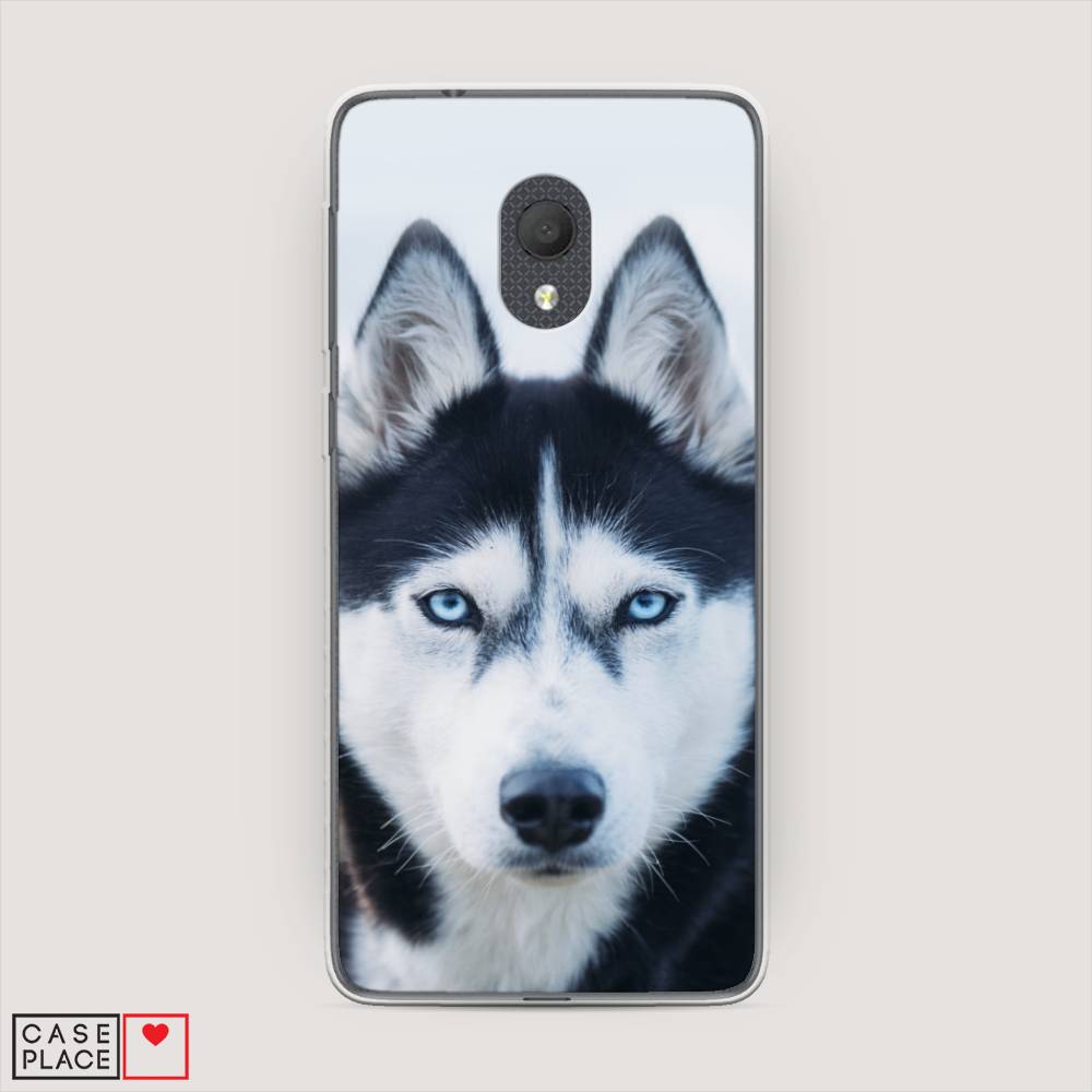 

Чехол на Alcatel 1C 5003D (2019) Хаски 2, Синий;белый, 170650-1