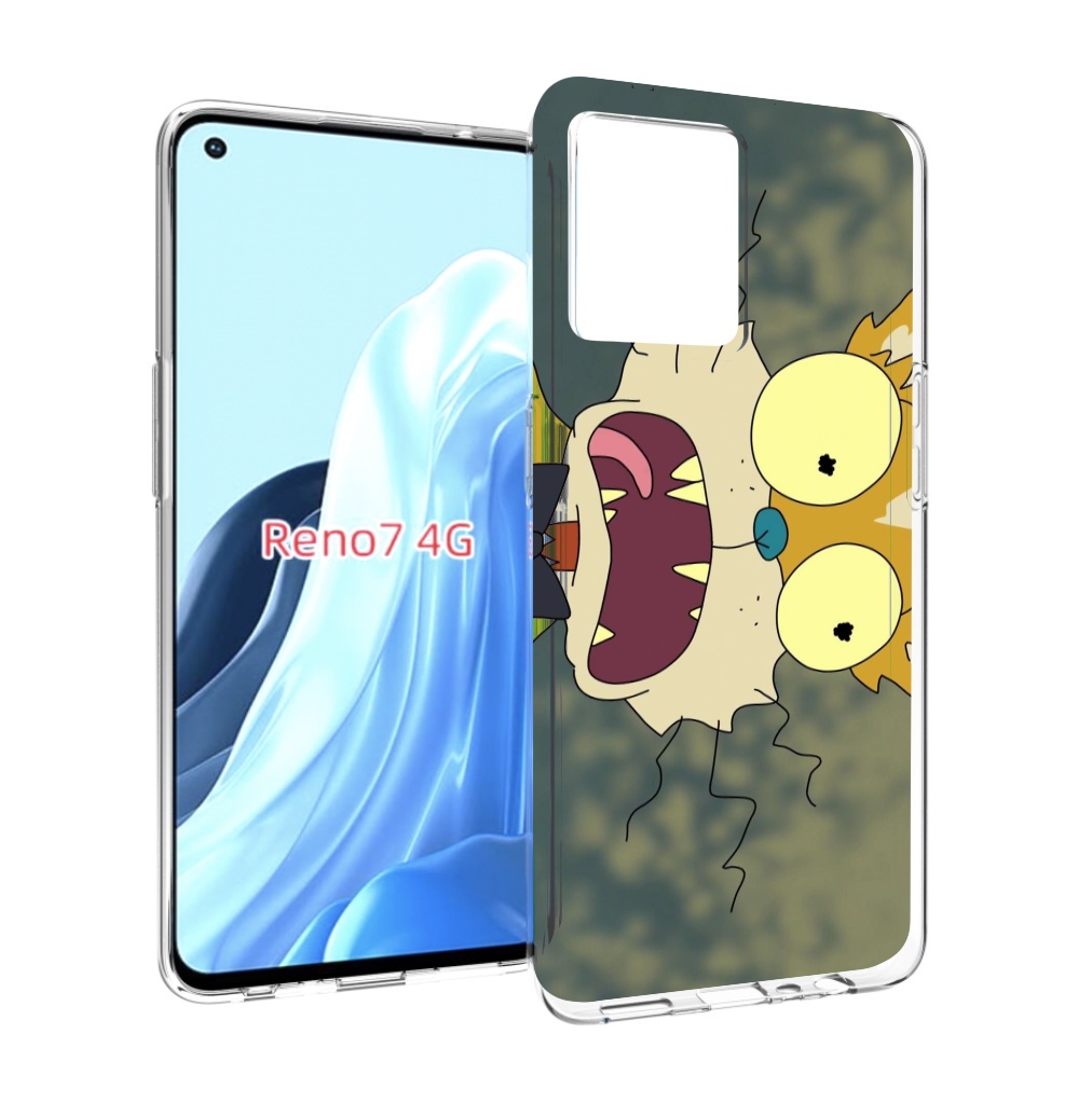 

Чехол MyPads пугливый кот для OPPO RENO 7 4G, Прозрачный, Tocco