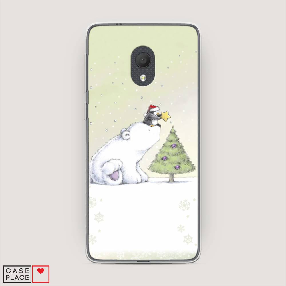 

Чехол на Alcatel 1C 5003D (2019) Украшение елки, Белый;бежевый, 170650-5
