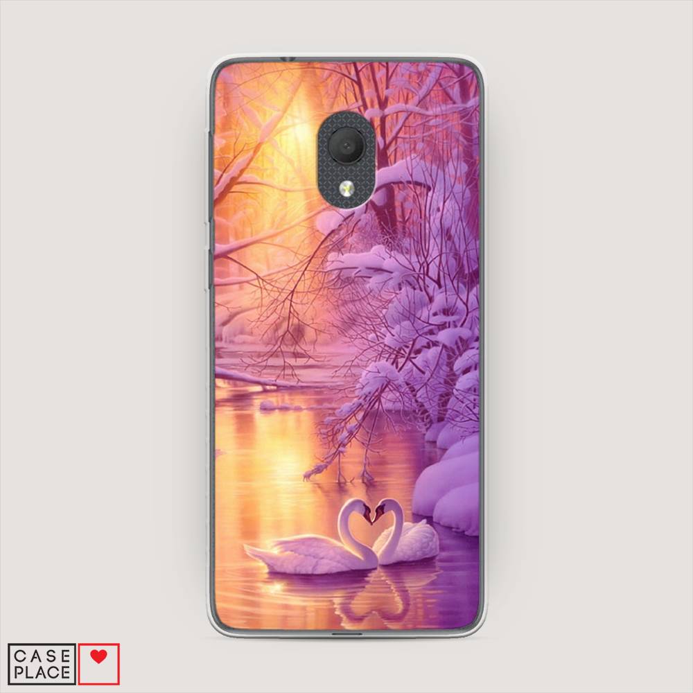

Чехол на Alcatel 1C 5003D (2019) Зима 1, Фиолетовый;желтый, 170650-2
