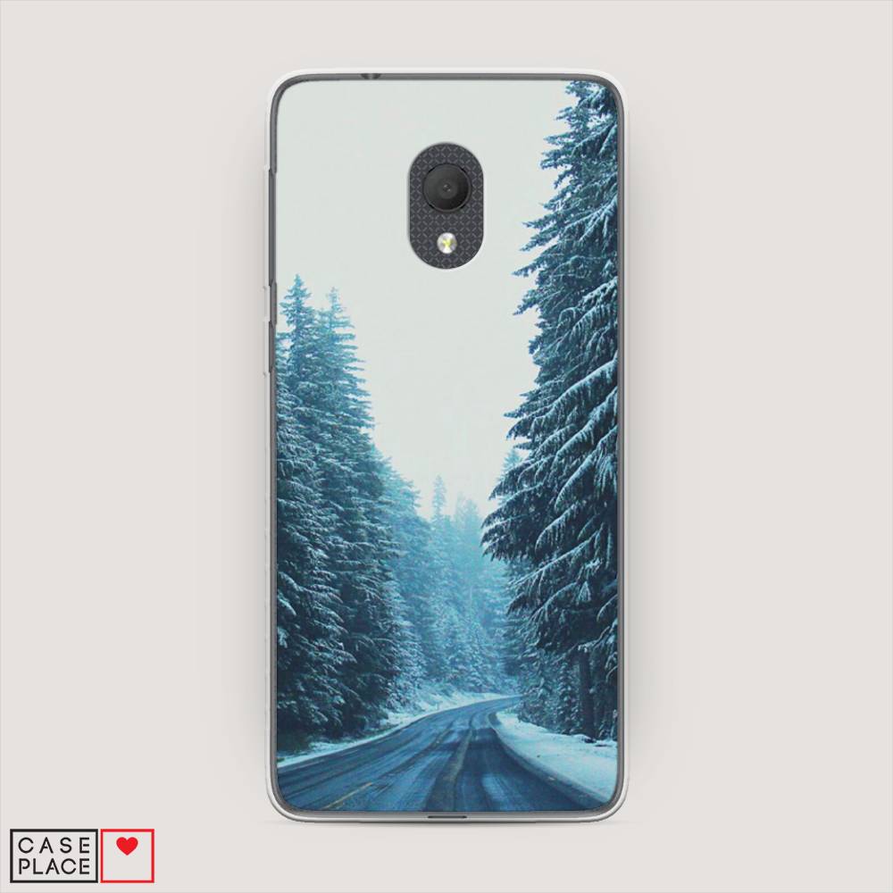 

Чехол на Alcatel 1C 5003D (2019) Зима 9, Бежевый;голубой;черный, 170650-2
