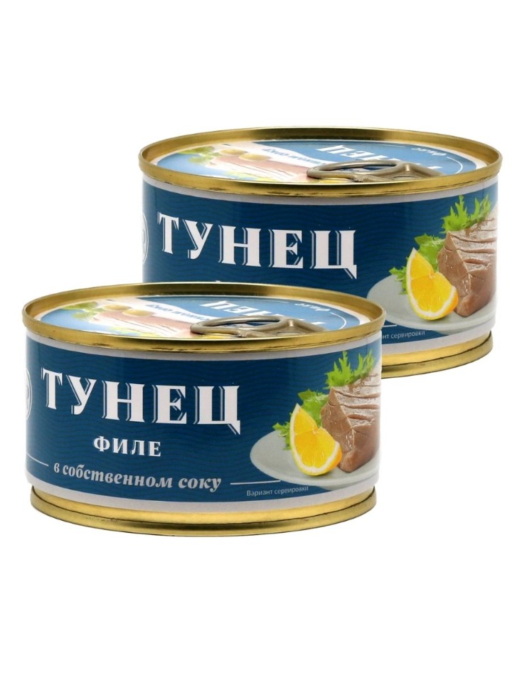 

Тунец филе в собственном соку 185гр 2 шт