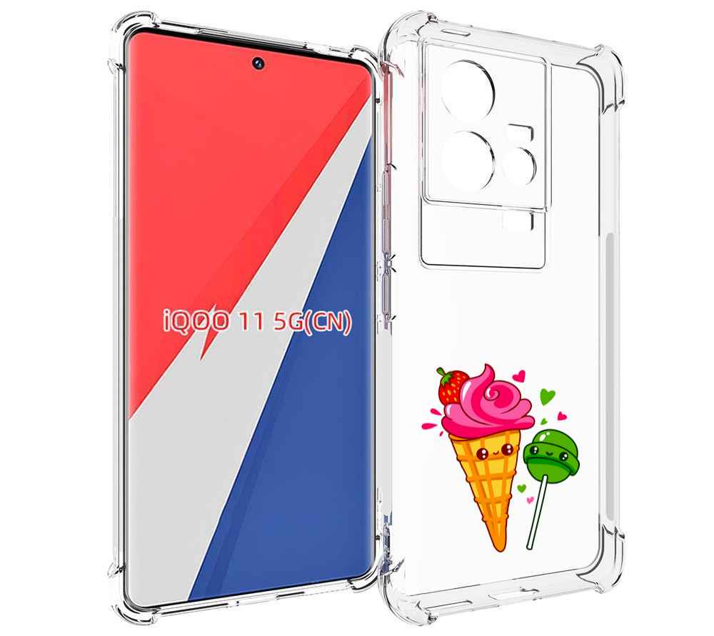 

Чехол MyPads Вкусняшки для Vivo iQOO 11, Прозрачный, Tocco