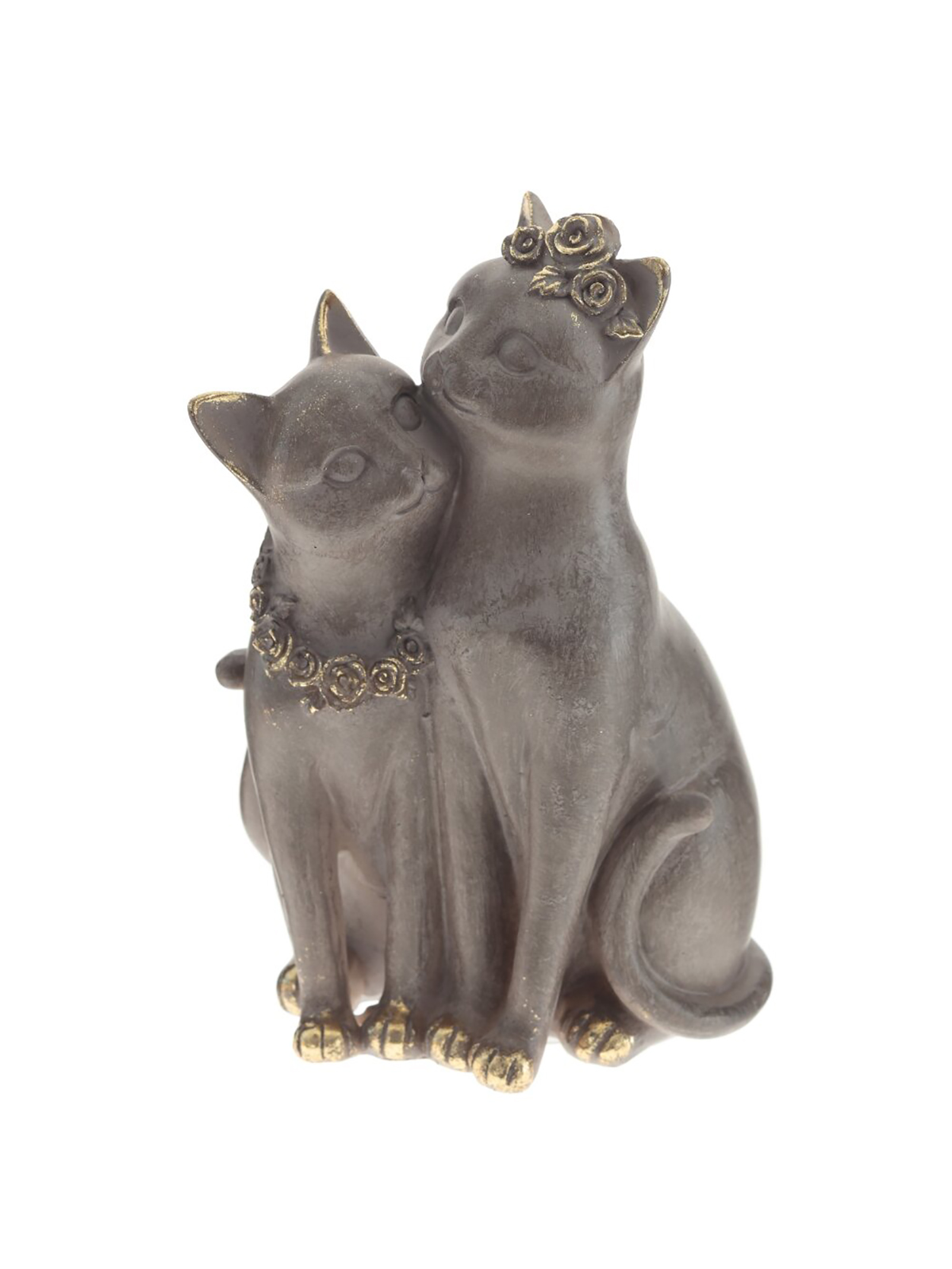 

Фигурка декоративная Remecoclub Кошки, из полимера, 22x14x12 см, Коричневый