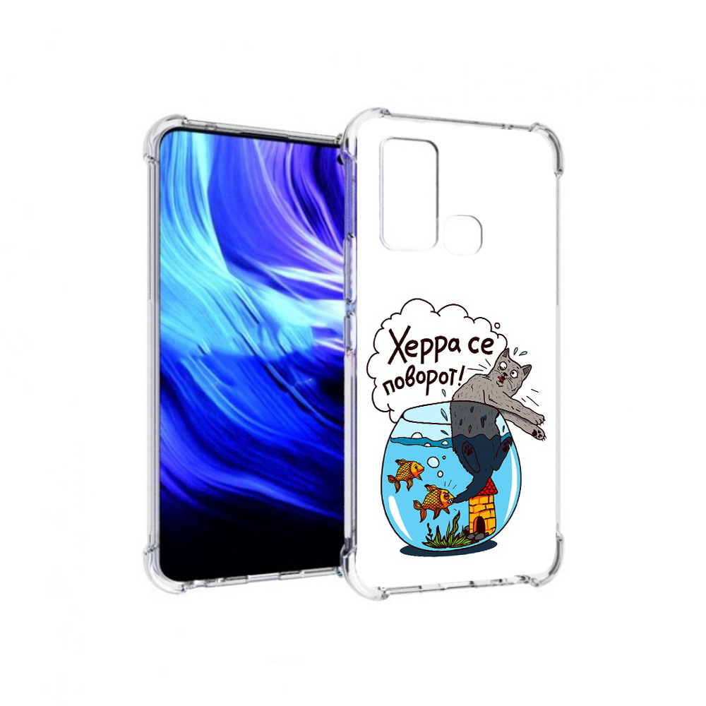 

Чехол MyPads Tocco для Vivo Z6 Рыбы с котом (PT226976.399.149), Прозрачный, Tocco