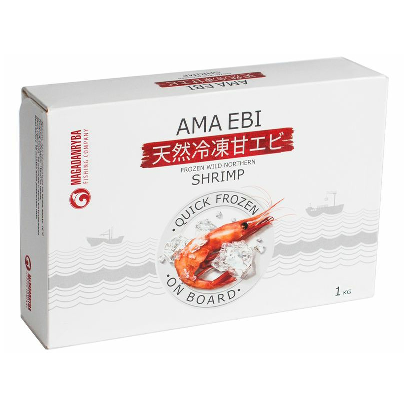 

Креветки Магаданрыба Ama Ebi LA северные сыромороженые 1 кг