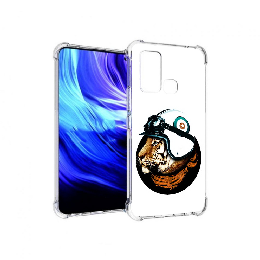 

Чехол MyPads Tocco для Vivo Z6 Тигр в шлеме (PT226976.399.171), Прозрачный, Tocco