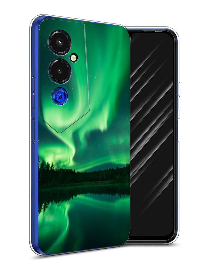 

Чехол Awog на Tecno Pova 4 pro / Техно Пова 4 Про "Ночные пейзажи 7", Зеленый;черный