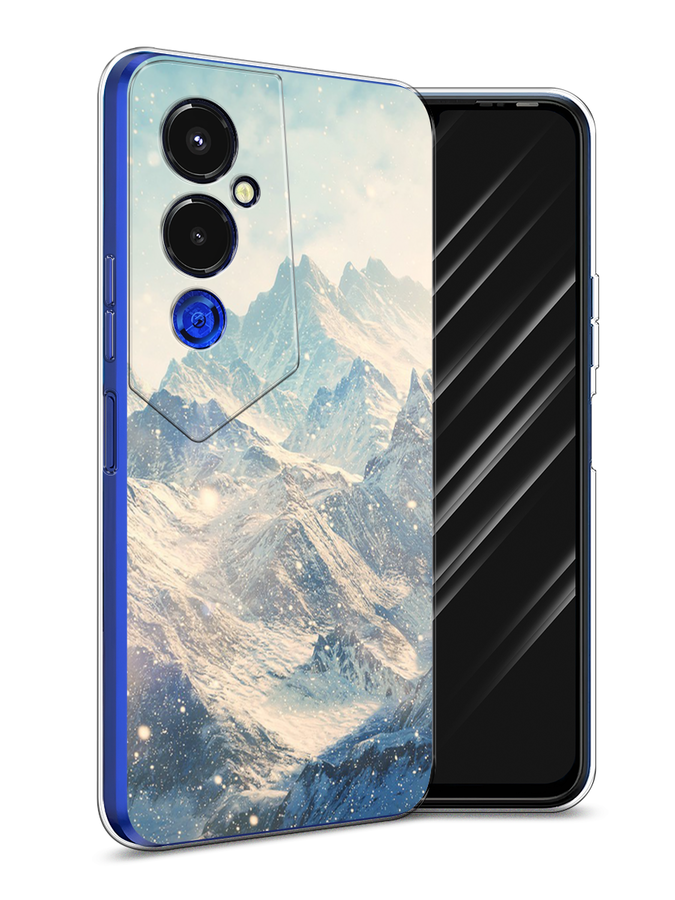 

Чехол Awog на Tecno Pova 4 pro / Техно Пова 4 Про "Горы 4", Голубой