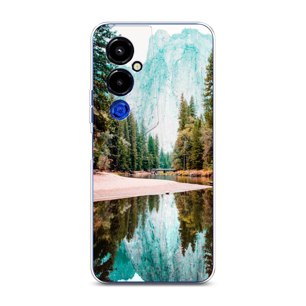 

Чехол Awog на Tecno Pova 4 pro / Техно Пова 4 Про "Горы 11", Зеленый;голубой