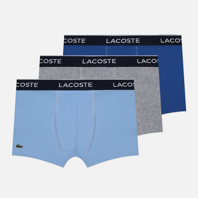 Комплект мужских трусов Lacoste Underwear 3-Pack Boxer Casual комбинированный, Размер S