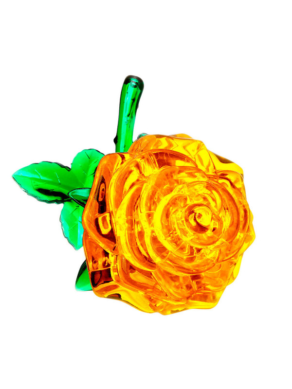 фото 3d-пазл crystal blocks роза 44 детали желтая 9001