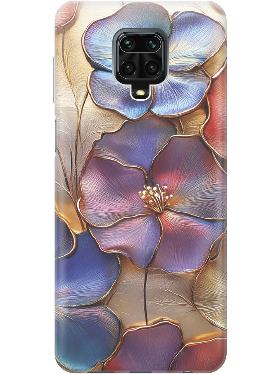 

Силиконовый чехол на Xiaomi Redmi Note 9s / Note 9 Pro с принтом "Позолоченные цветы", Прозрачный;золотистый;красный;синий, 722942124