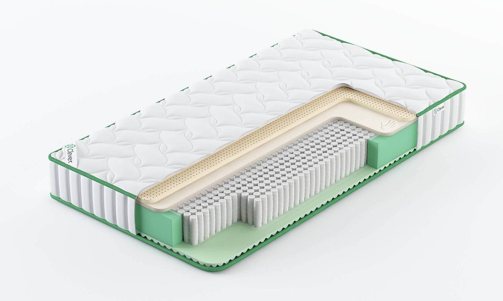 

Матрас Clever Leaf S1000 235x220, Белый, Leaf S1000