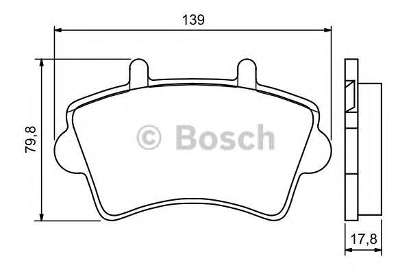 

Комплект тормозных колодок BOSCH 0986494031