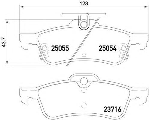 

Комплект тормозных колодок Brembo P28070
