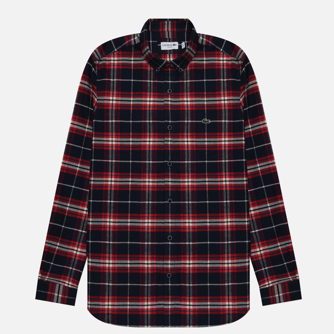 

Мужская рубашка Lacoste Embroidered Logo Oxford Check синий, Размер 39, Embroidered Logo Oxford Check