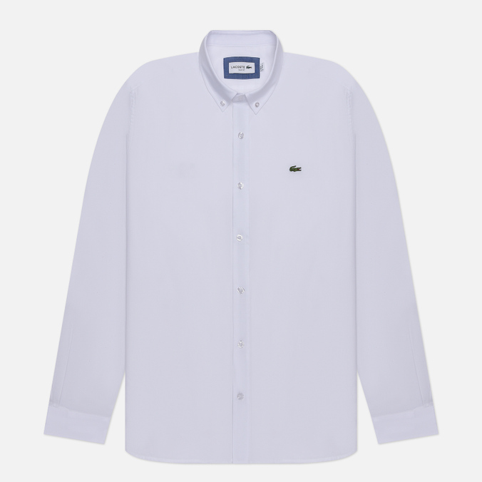 

Мужская рубашка Lacoste Embroidered Logo Slim Fit белый, Размер 39, Embroidered Logo Slim Fit