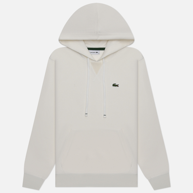 Женская толстовка Lacoste Loose Fit Cotton Blend Hoodie белый, Размер XS