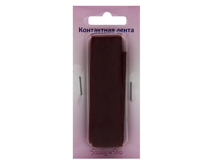 фото Hobby and pro hobby and pro лента контактная пришивная, 20 мм x 25 см, бордо, 549707 hobby&pro