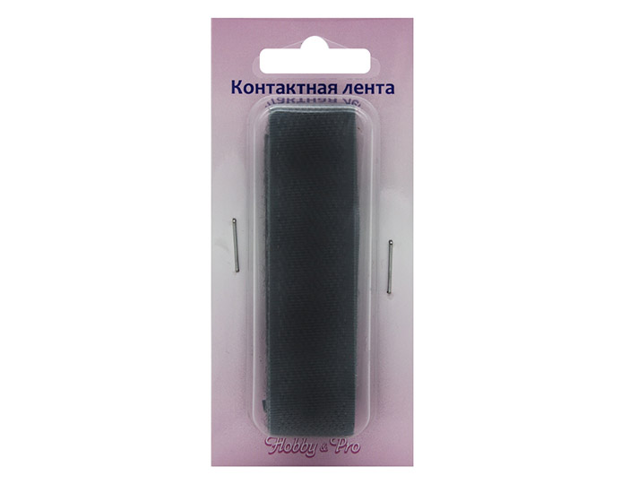 фото Hobby and pro hobby and pro лента контактная пришивная, 20 мм x 25 см, мокрый асфальт, 549 hobby&pro