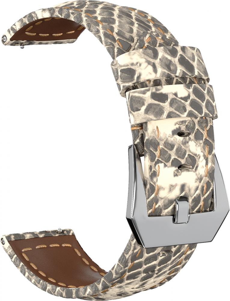 

Ремешок из змеиной кожи GSMIN Suede 22 для Huawei Watch GT 2e (Серый)