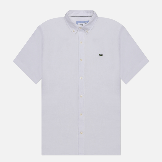 

Мужская рубашка Lacoste Linen SS Regular Fit белый, Размер 41, Linen SS Regular Fit