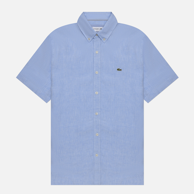 

Мужская рубашка Lacoste Linen SS Regular Fit голубой, Размер 41, Linen SS Regular Fit