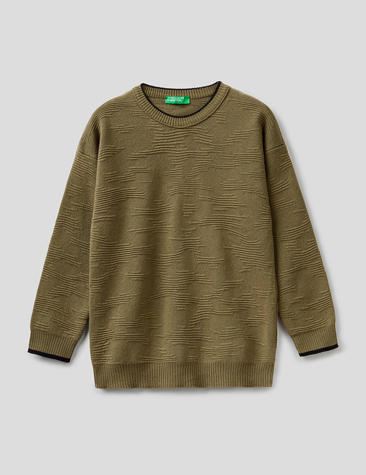 

Джемпер для мальчиков Benetton цв. зеленый р.158, 21A_102CQ1109
