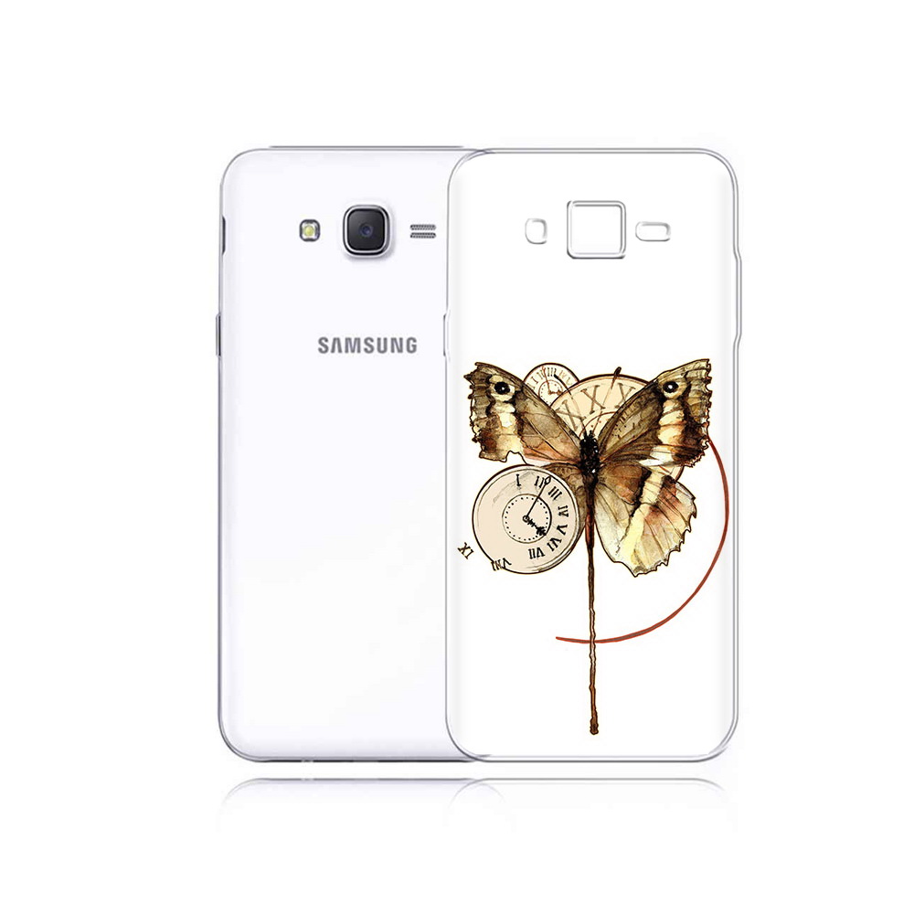 

Чехол MyPads Tocco для Samsung Galaxy J5 старинные часы с бабочкой (PT29188.586.622), Прозрачный, Tocco