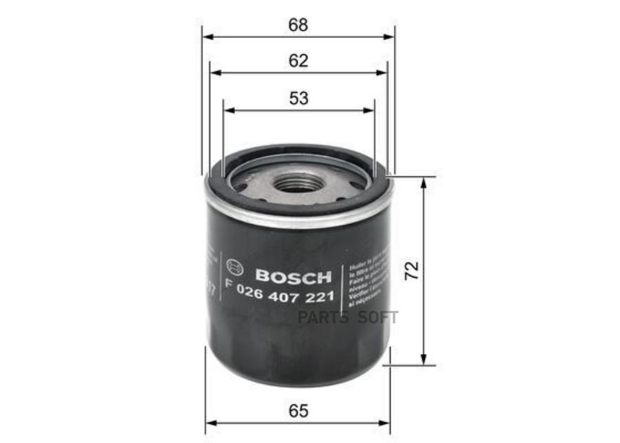 

Bosch F026407221 Масляный Фильтр P7221