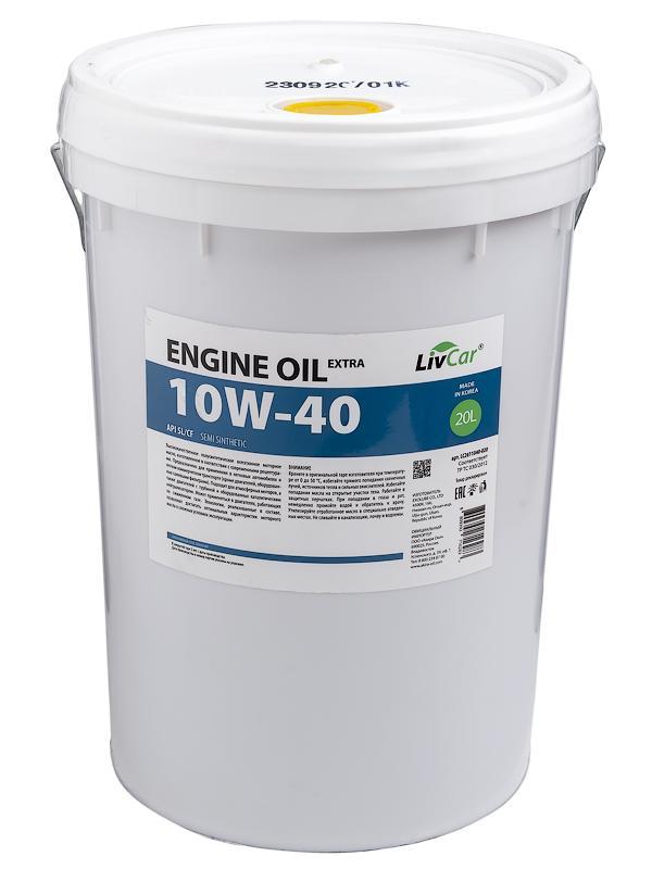 

Масло моторное LivCar Engine Oil EXTRA 10W-40 API SL CF 20л LC2611040020, Engine Oil