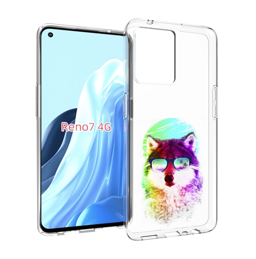 

Чехол MyPads радужный волк детский для OPPO RENO 7 4G, Прозрачный, Tocco
