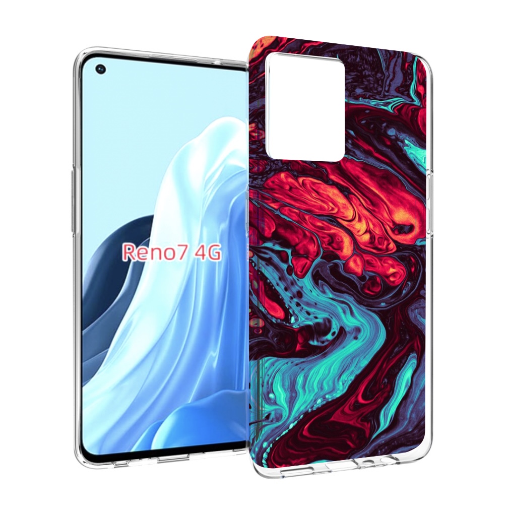 

Чехол MyPads разбавленная краска для OPPO RENO 7 4G, Прозрачный, Tocco