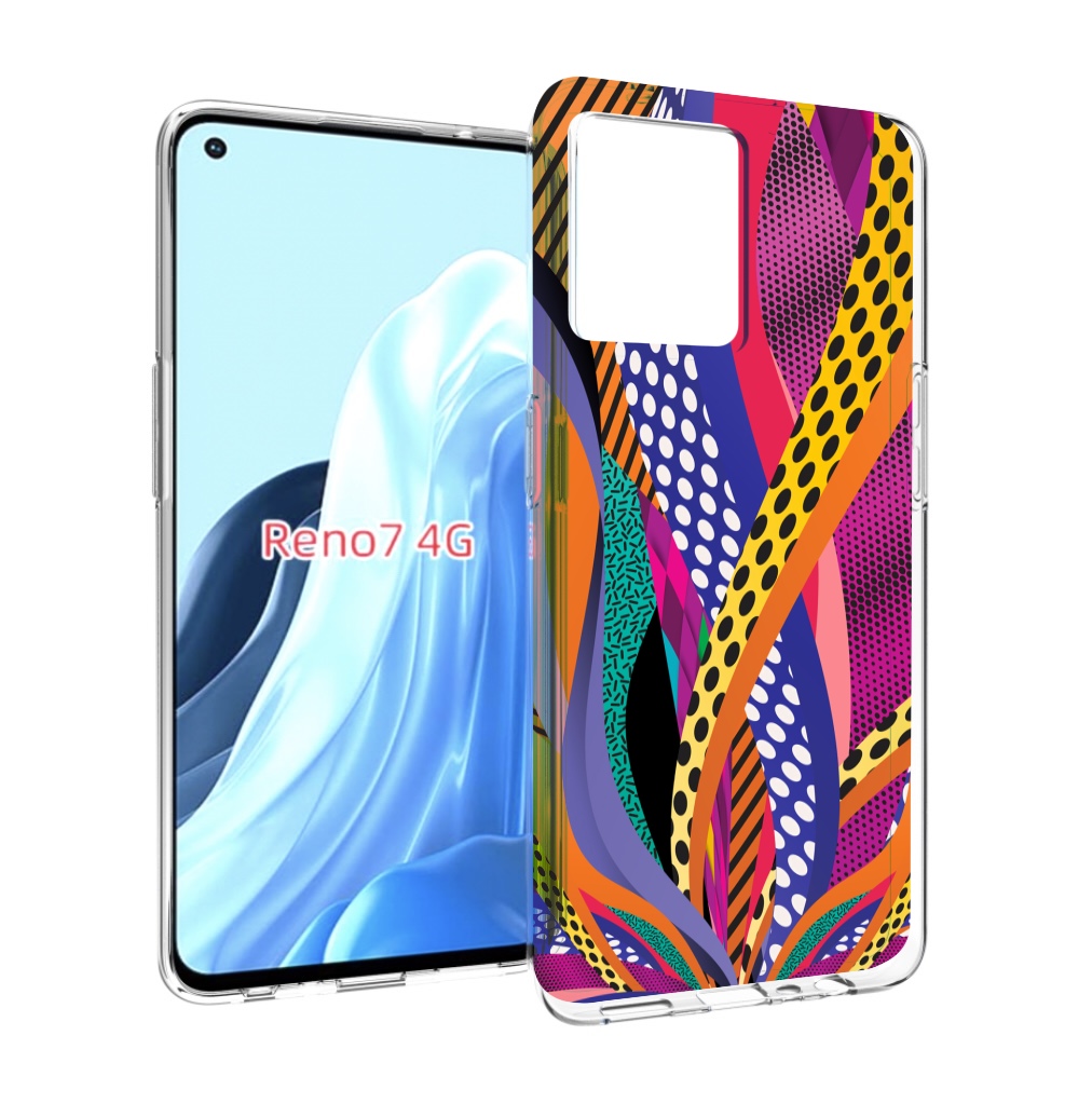 Чехол MyPads разноцветные щупальца для OPPO RENO 7 4G