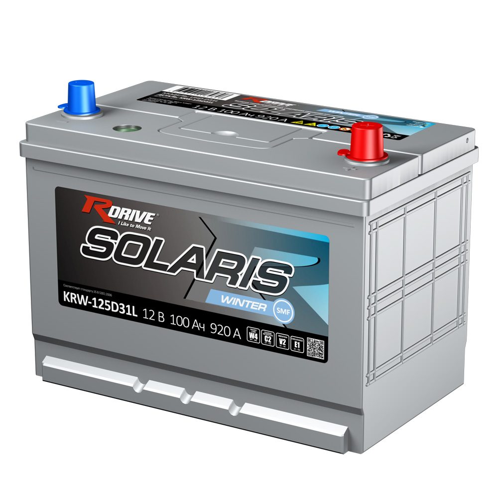 

Аккумулятор RDRIVE SOLARIS 125D31L, 125D31L