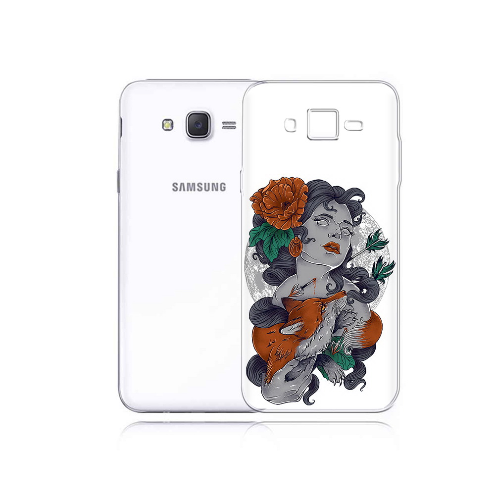 

Чехол MyPads Tocco для Samsung Galaxy J5 темная девушка с лисой (PT29188.586.639), Прозрачный, Tocco