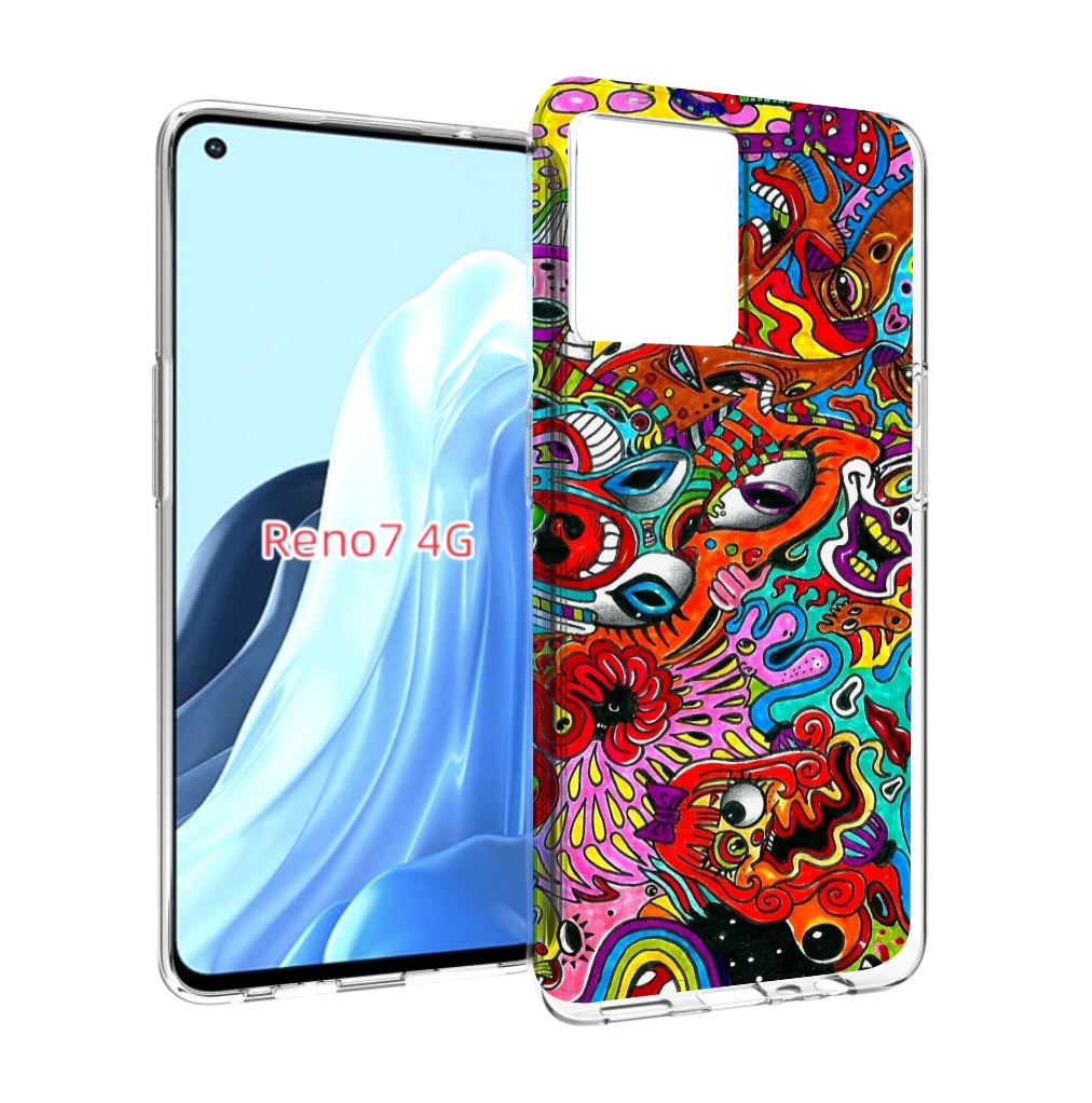 

Чехол MyPads разные абстракции яркие для OPPO RENO 7 4G, Прозрачный, Tocco