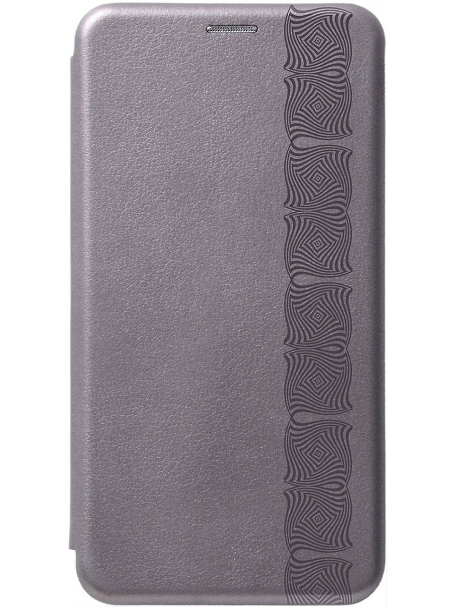 

Чехол-книжка на Honor X7a с 3D принтом "Charming Line" серый, 159394
