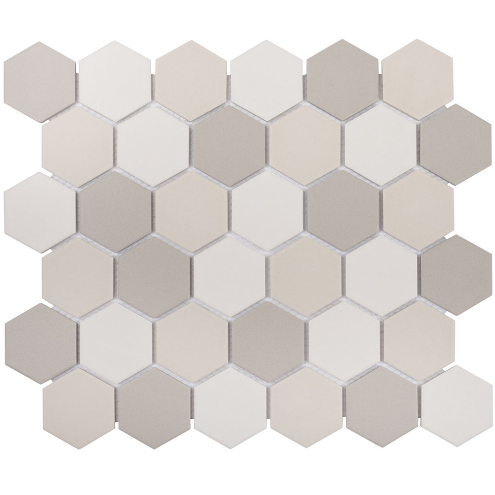 фото Мозаика starmosaic hexagon small lb mix antid бежевая керамическая 325х282х6 мм (1 шт)