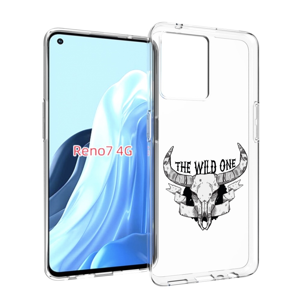 

Чехол MyPads рогатый-череп-оленя для OPPO RENO 7 4G, Прозрачный, Tocco