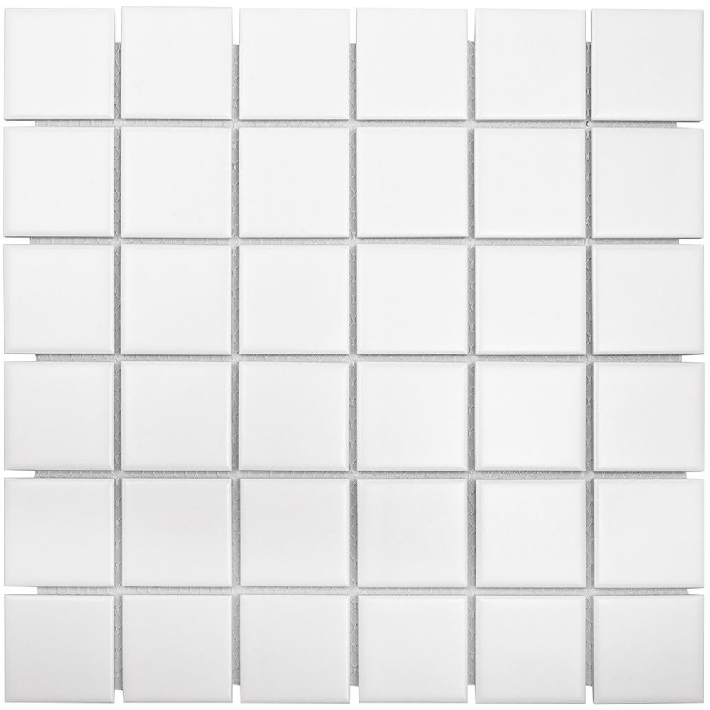 Мозаика Starmosaic White Matt белая керамическая 306х306х6 мм матовая
