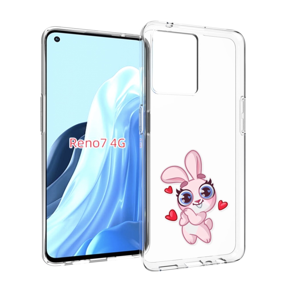 

Чехол MyPads розовый-зайченок для OPPO RENO 7 4G, Прозрачный, Tocco