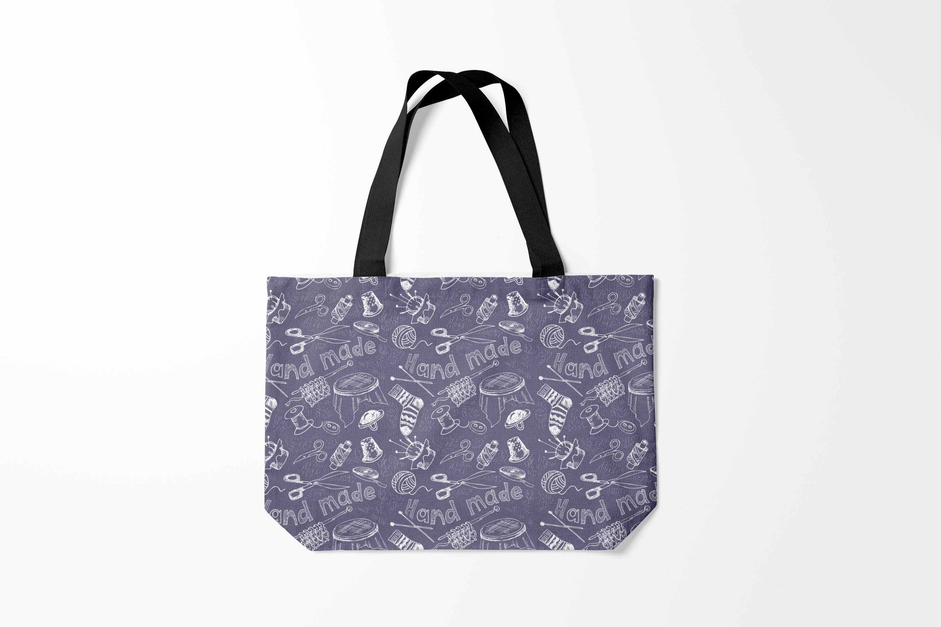 

Сумка шoппер унисекс Burnettie Швея Hand made, синий, Серый, Швея Hand made