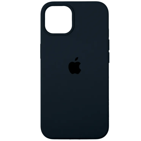 фото Чехол iphone 14 silicon сase apl ws (с лого), темно-синий nobrand