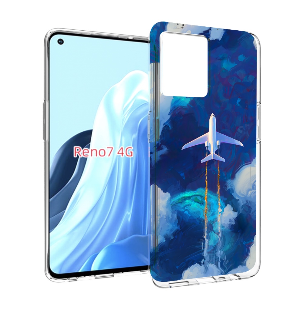 

Чехол MyPads самолет-в-небе-рисунок для OPPO RENO 7 4G, Прозрачный, Tocco