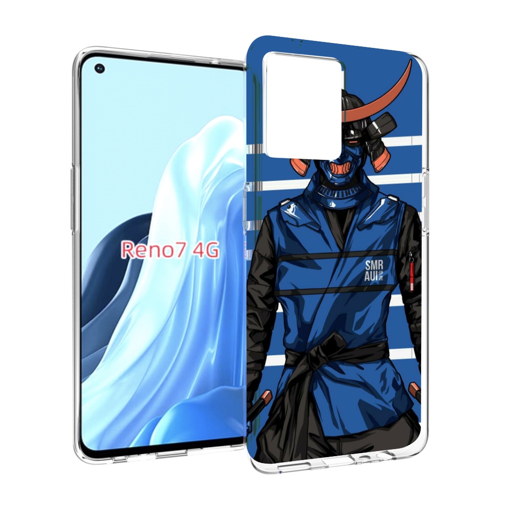 

Чехол MyPads самурай в синей форме для OPPO RENO 7 4G, Прозрачный, Tocco