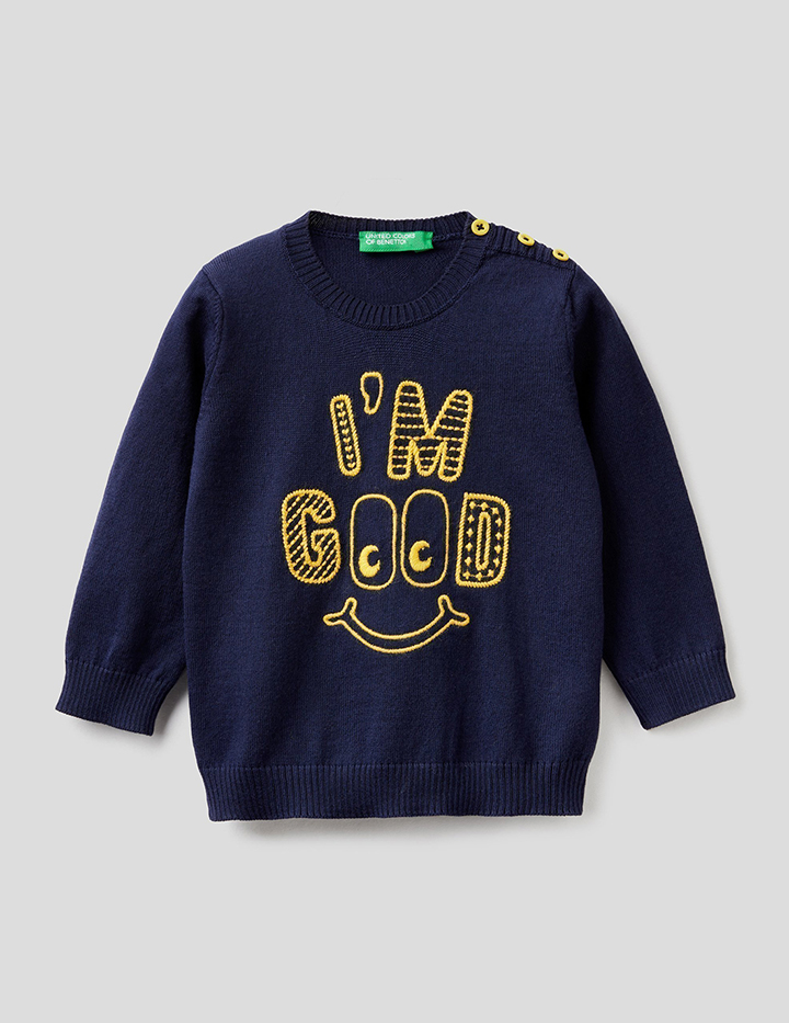 

Джемпер для мальчиков Benetton цв. синий р.80, 21A_102CQ1116