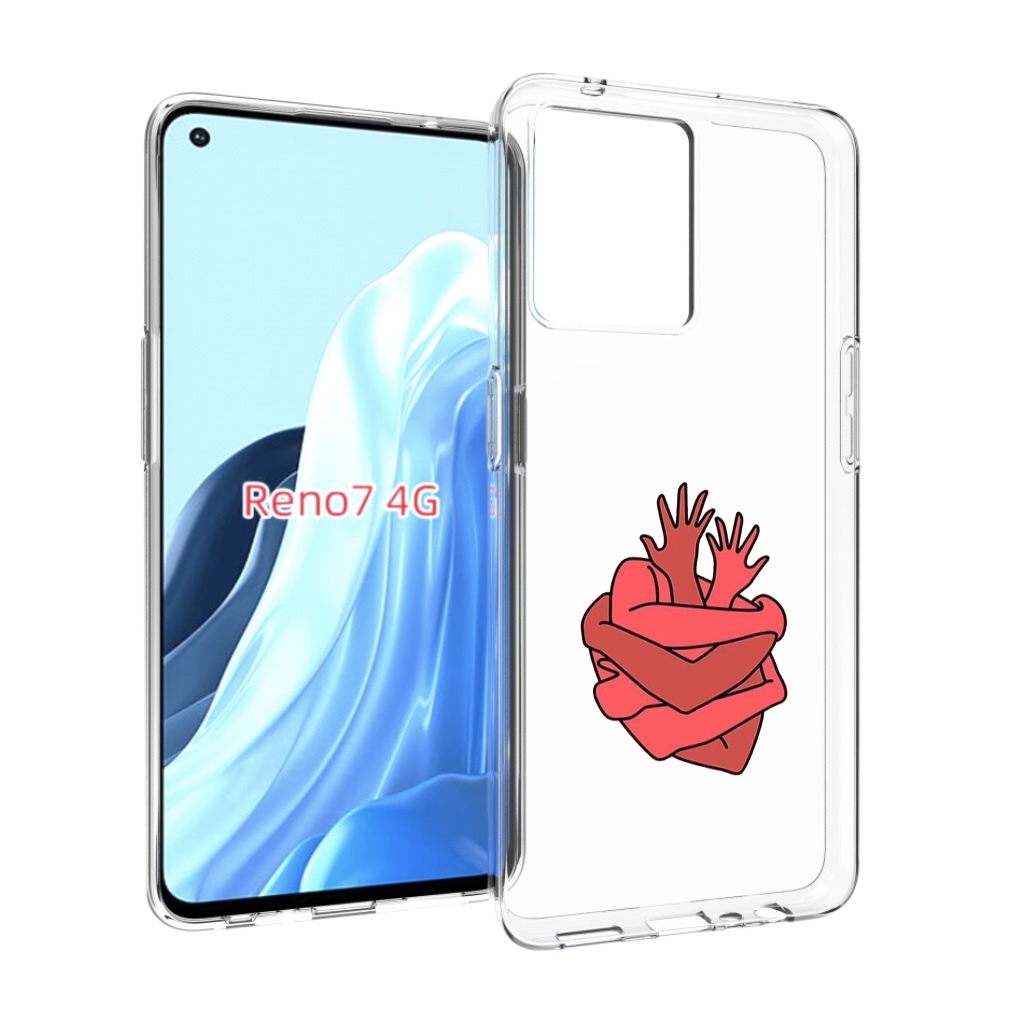 

Чехол MyPads сердце из ручек для OPPO RENO 7 4G, Прозрачный, Tocco