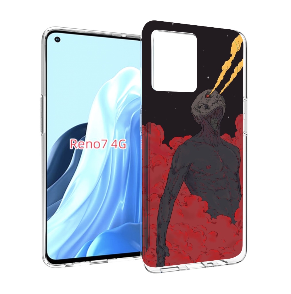 

Чехол MyPads скелет в красном дыму для OPPO RENO 7 4G, Прозрачный, Tocco